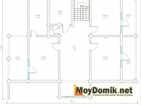 Планировка двухэтажного дома из профилированного бруса ПБ-301-2 - схема второго этажа