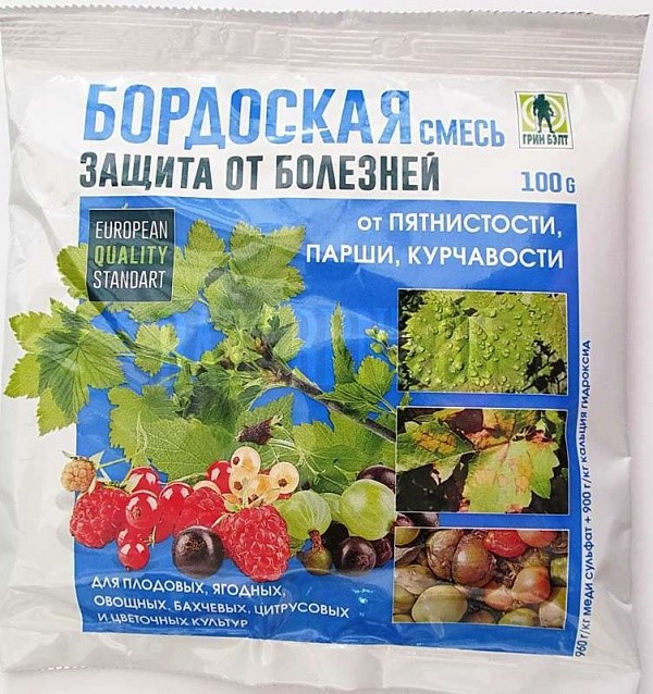 Бордосская жидкость реализуется в магазинах для садоводов, при этом продается она только в небольших объемах, однако, достаточных для обработки нескольких растений